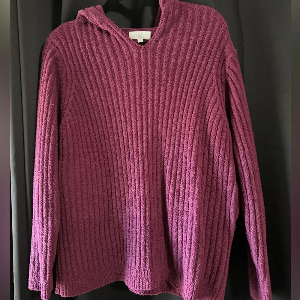 Grace & Lace Women’s Cloyd Ribbed Mulberry Hoodie